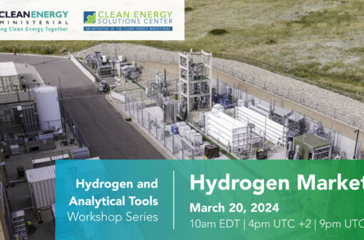 Hydrogen Markets: Hydrogen and Analytical Tools Workshop Series