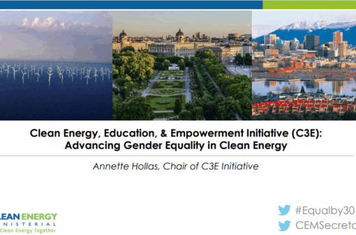 Presentation: Clean Energy, Education, & Empowerment Initiative (C3E): Advancing Gender Equality in Clean Energy