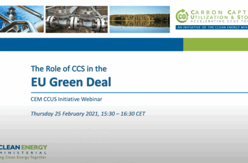 The Role of CCS in the EU Green Deal