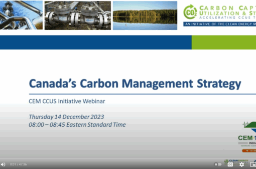 Canada's Carbon Management Strategy