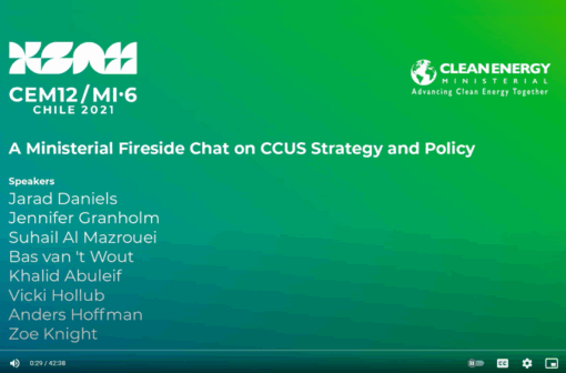 CEM12: A Ministerial Fireside chat on CCUS strategy and policy