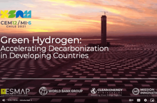 CEM12: Green Hydrogen: Accelerating Decarbonisation in Developing Countries