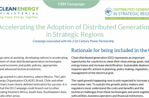 Distributed Generation Campaign Fact Sheet 2019