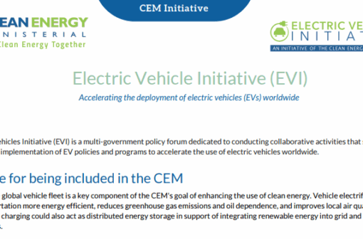 Electric Vehicle Initiative Fact Sheet June 2019