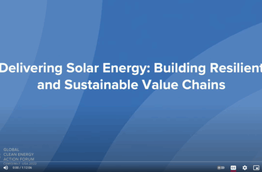 GCEAF Event: Delivering Solar Energy: Building Resilient and Sustainable Value Chains