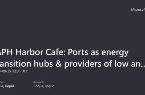 IAPH Harbor Cafe : Ports as energy transition hubs & providers of low and zero carbon fuels– a guide to IAPH tools & initiatives