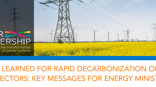 Lessons Learned for Rapid Decarbonization for Power Sectors: Key Messages for Energy Ministers
